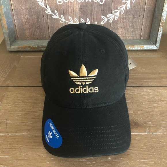gold adidas hat